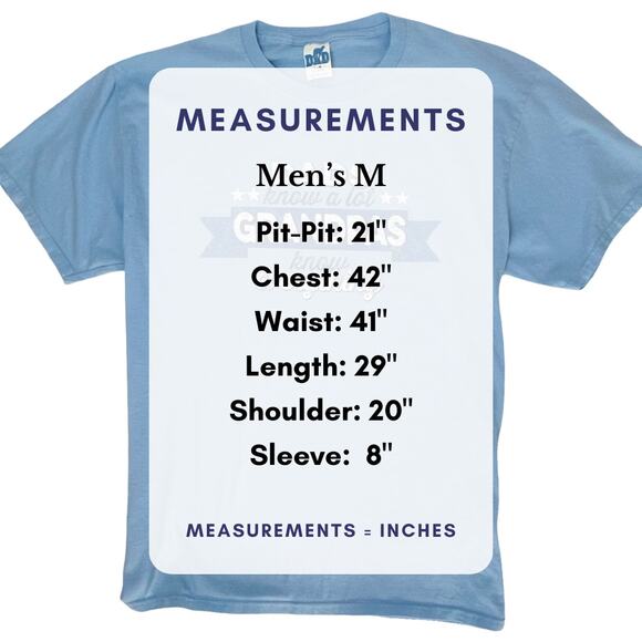 Funny Grandpa Tee Y2K Vintage Dad Shirt Men’s M Light Blue Graphic Retro - Picture 5 of 7